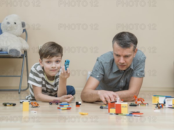 Father s day dad son playing with lego