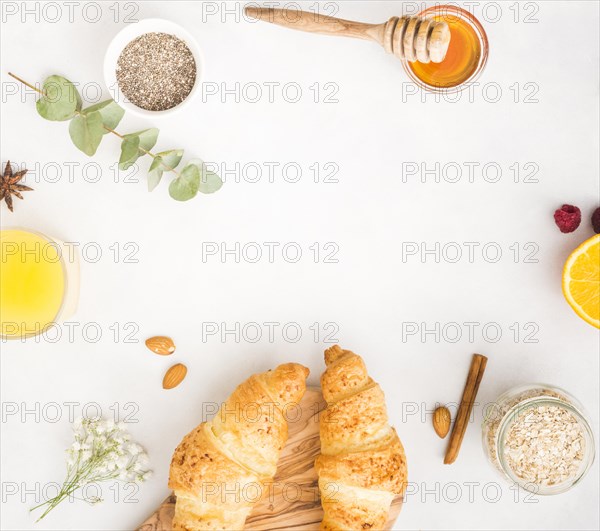 Breakfast with croissant