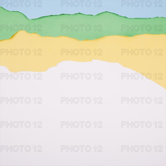 Layered ripped papers white