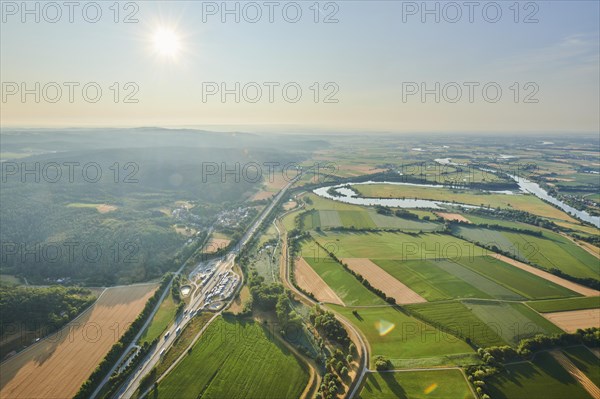 Aerial view over danubia river