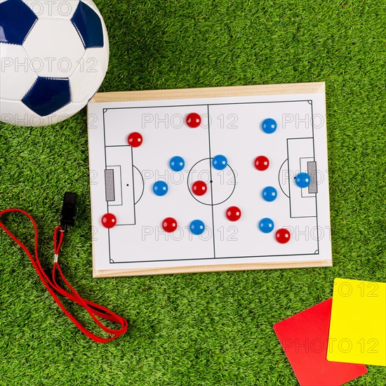 Football composition with white tactic board