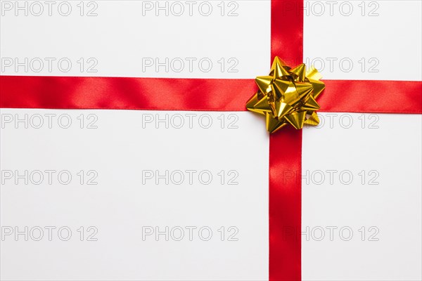 Shiny gift bow with silk ribbon