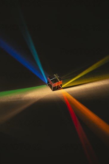 Abstract prism rainbow lights