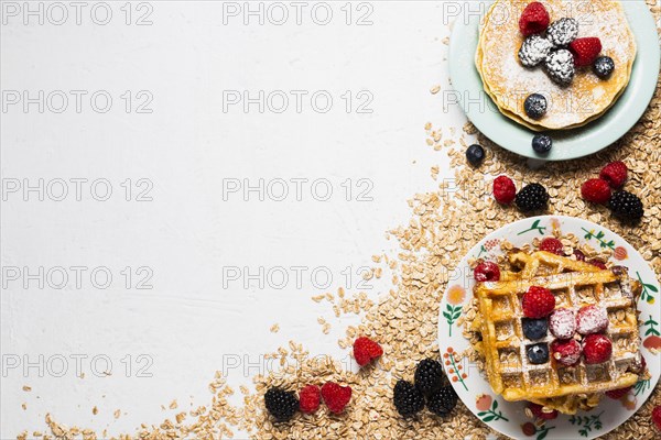 Vintage breakfast concept with copy space