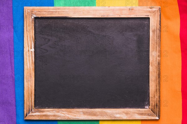 Empty blackboard rainbow background