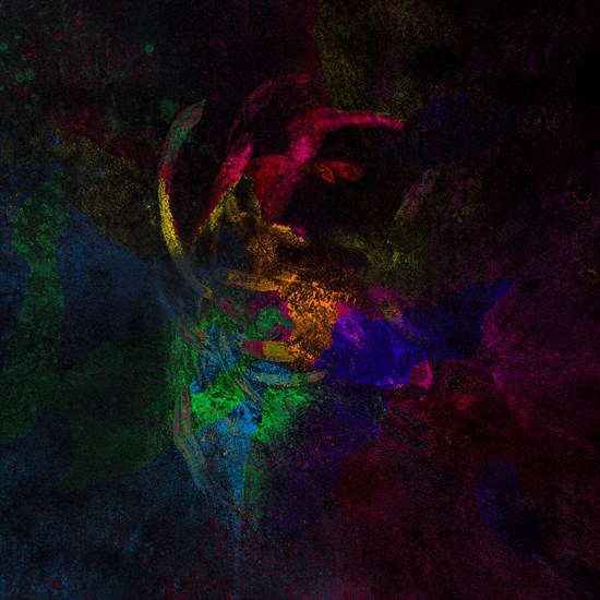 Colorful festival colors spread dark surface