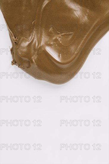 Creamy chocolate spread white background