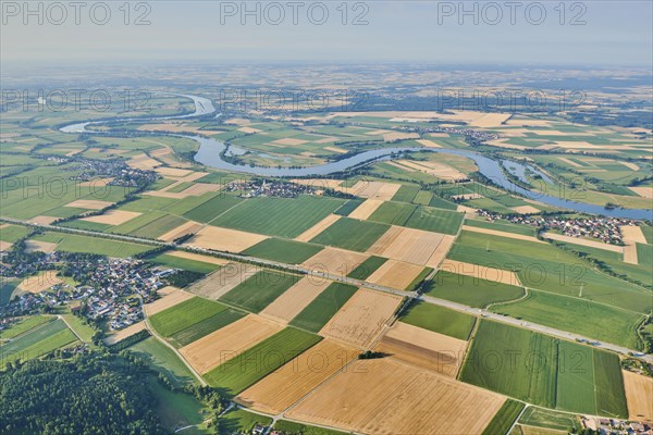 Aerial view over danubia river