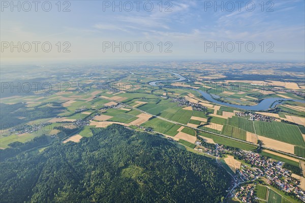 Aerial view over danubia river