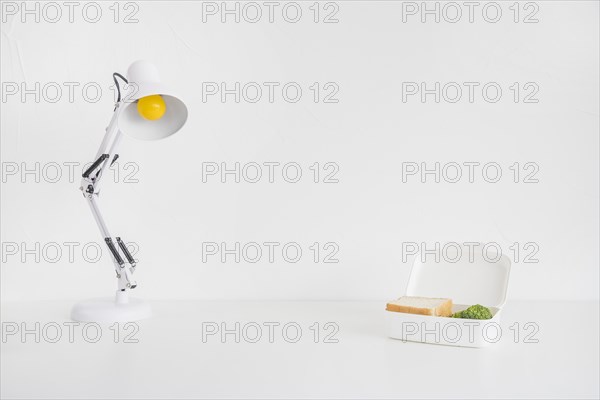 White desk lamp lunch box