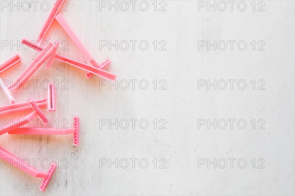 Pink disposable razors