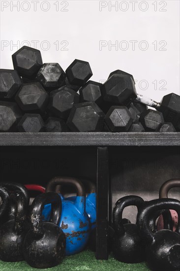 Dumbbells kettlebells