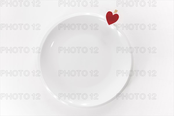 Small heart attached plate