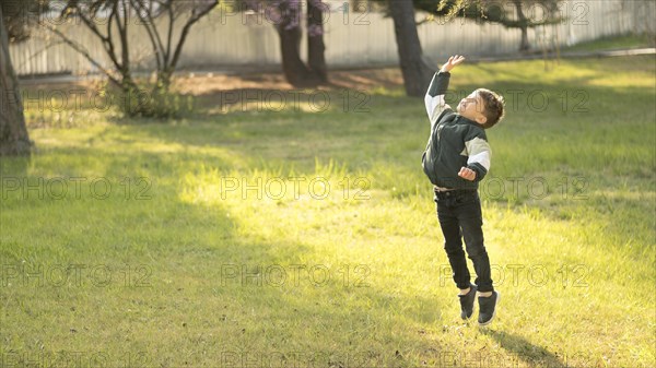 Little boy jumping