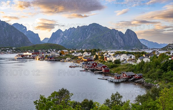 Village view of the fishing village Reine