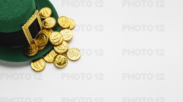 Leprechaun hat coins frame