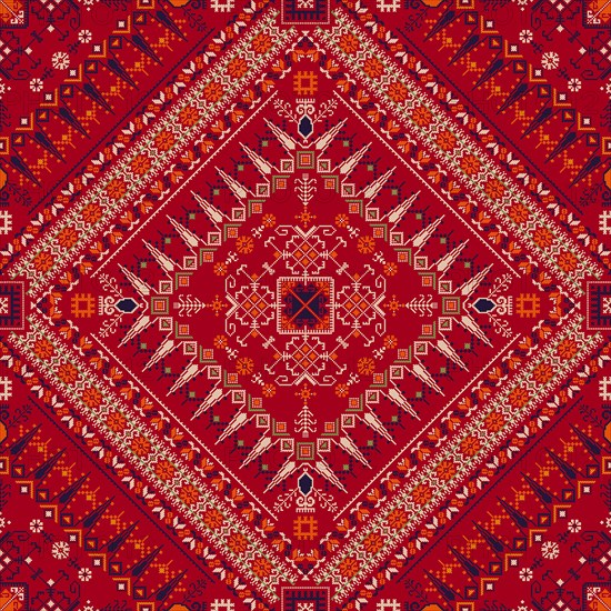 Traditional Latvian embroidery seamless pattern