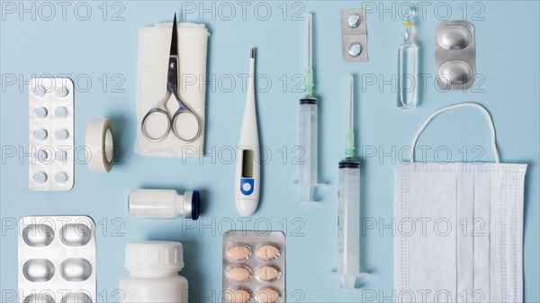 Top view arrangement medical elements