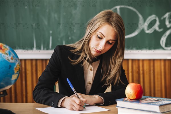 Young teacher working class