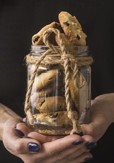 Delicious chocolate cookies jar