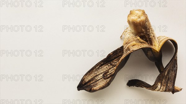 Leftover food waste old banana peel