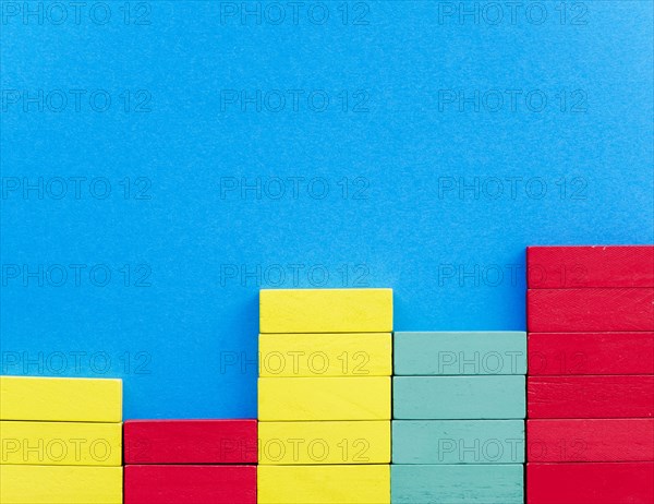 Multicolored wooden blocks