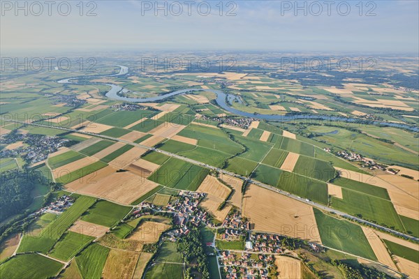 Aerial view over danubia river