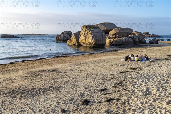 On the beach Plage du Coz-Pors