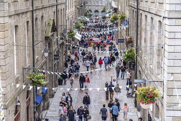 Pedestrian zone in the old town of Saint Malo