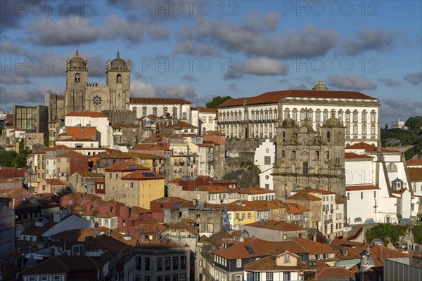 View from the Miradouro da Vitoria of the old town with the Se Cathedral