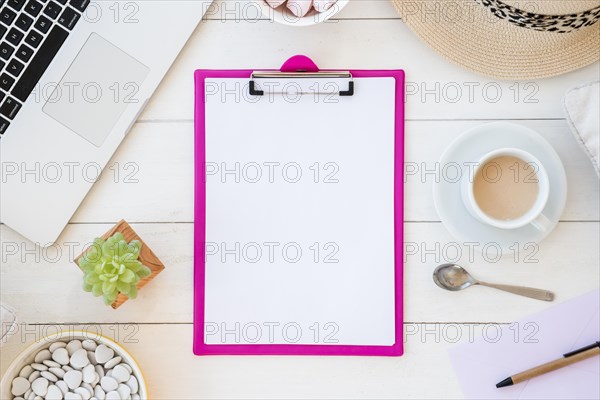 Top view folder desk