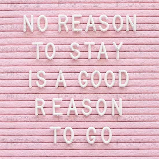 Motivational message pink background