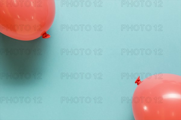 Red inflated toy balloons