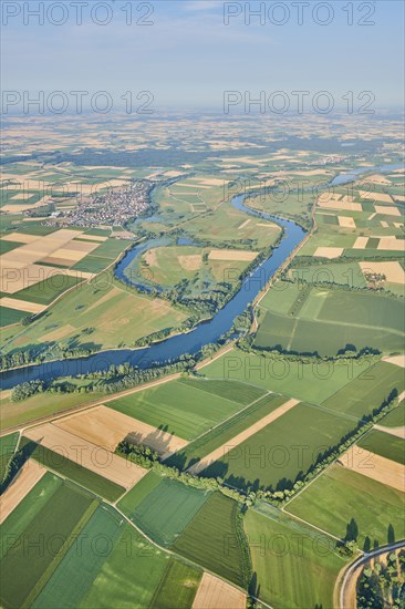 Aerial view over danubia river