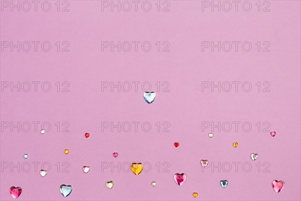 Collection decorative heart rhinestones