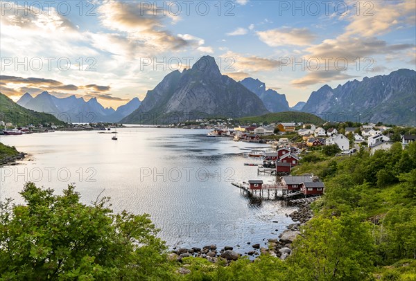 Village view of the fishing village Reine