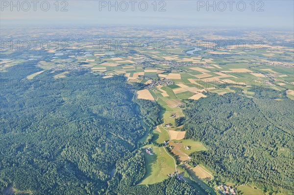 Aerial view over danubia river