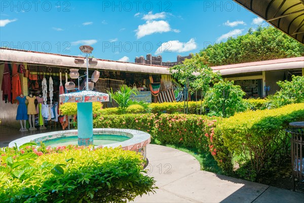 Masaya craft market fountain. Beautiful water fountain in the Masaya craft market