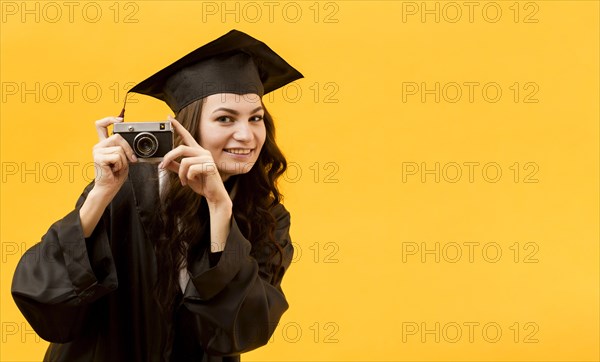 Graduate student with camera