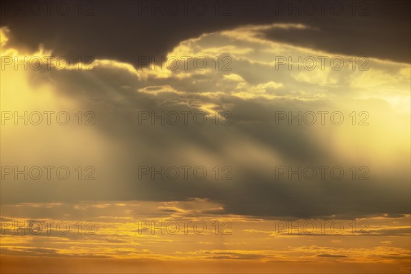 Clouds in the evening during the rainy season. Kalahari Desert