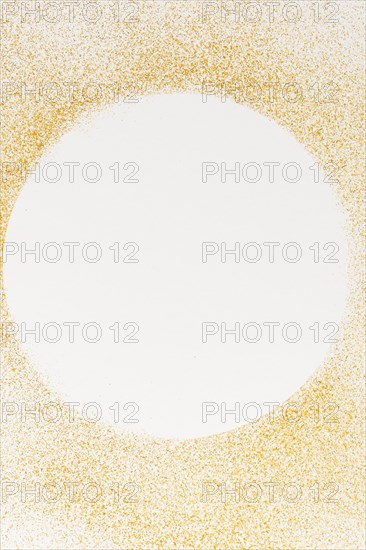 Top view circle with golden texture details