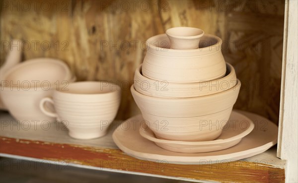 Various bowls pottery concept