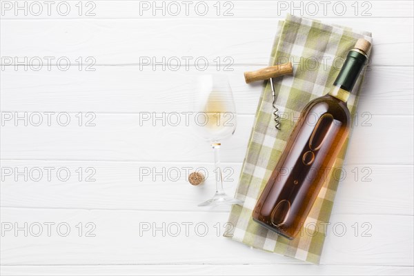 White wine with copy space background