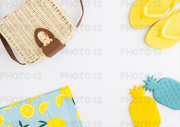 Arrangement summer beach holiday accessories