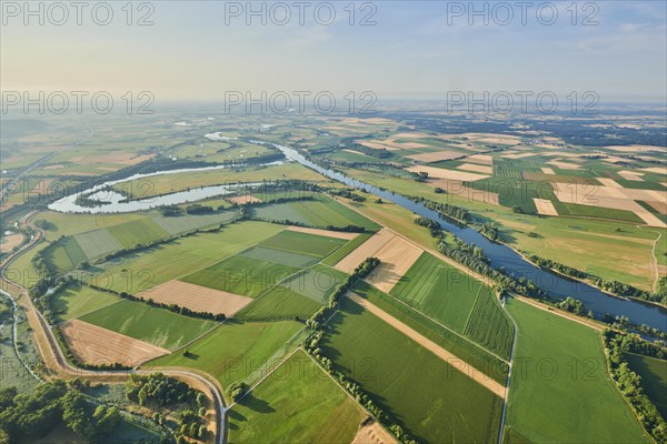 Aerial view over danubia river