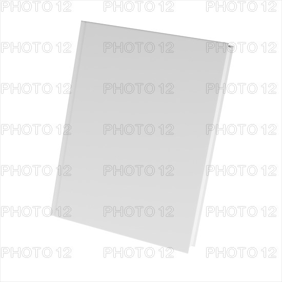 Blank mockup white book cover isolated on a white background