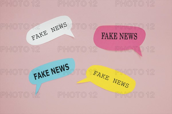 Fake news speech bubbles