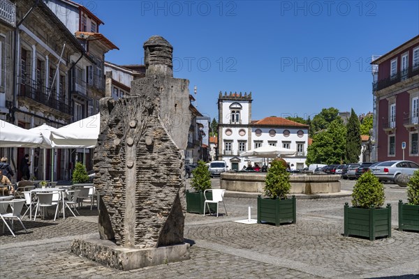 Modern statue of King Dom Afonso Henriques in Largo Joao Franco square