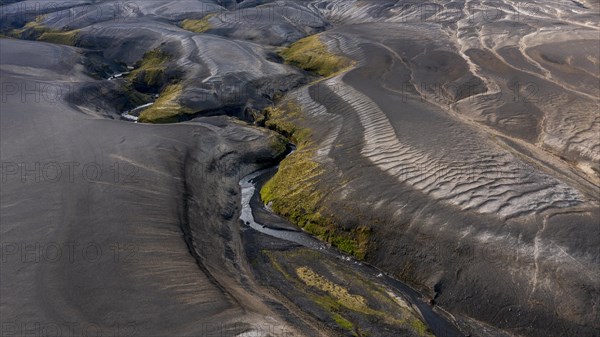 Glacial river from above