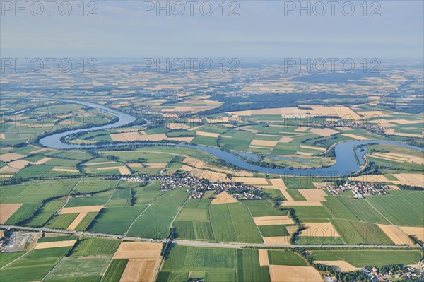 Aerial view over danubia river